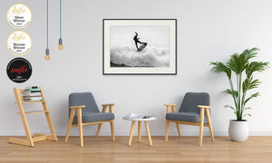 Öppna bild i bildspelet, Surfing The White Water @ Huntington Beach 100*70 cm - Collectors edition of 3
